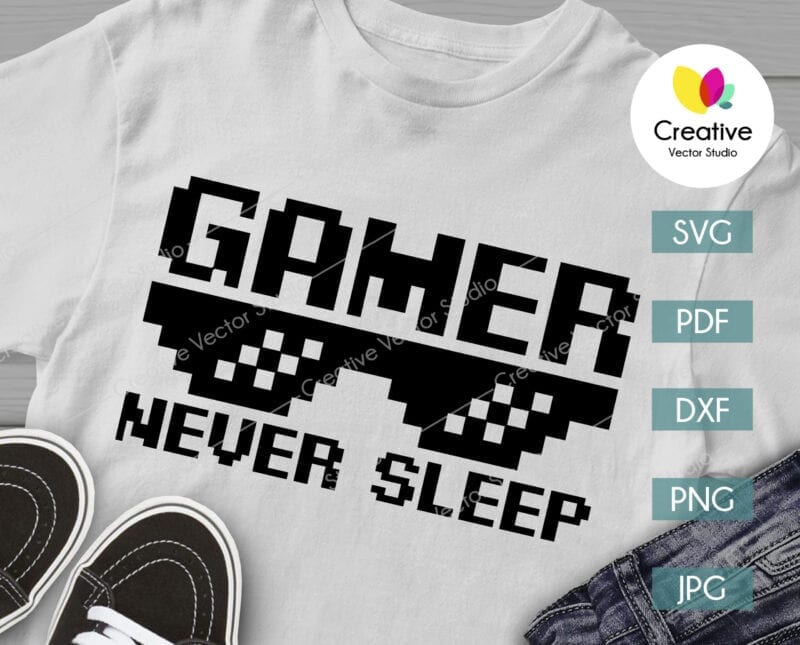 game never sleep svg gamer shirt