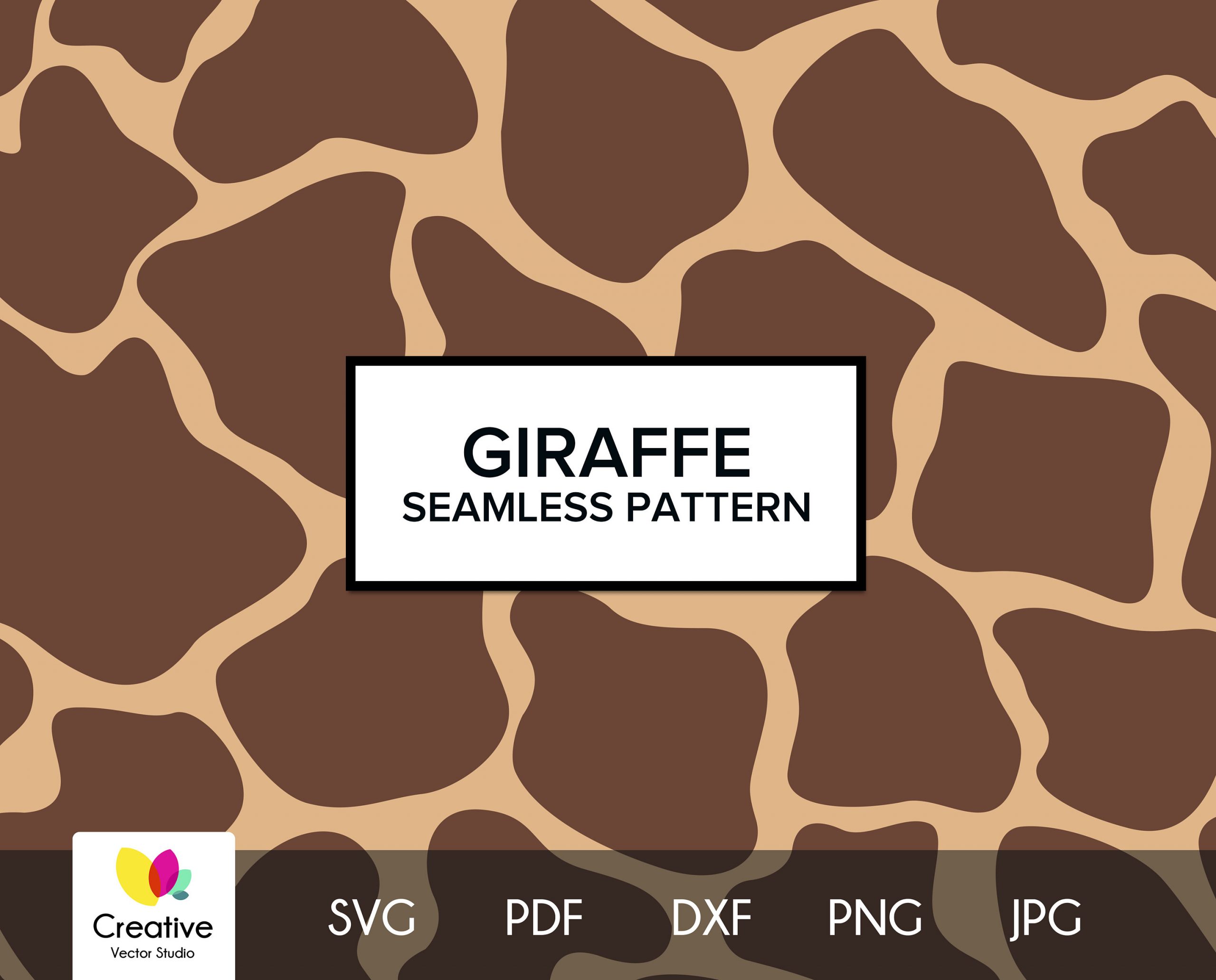 Giraffe Skin Seamless Pattern SVG