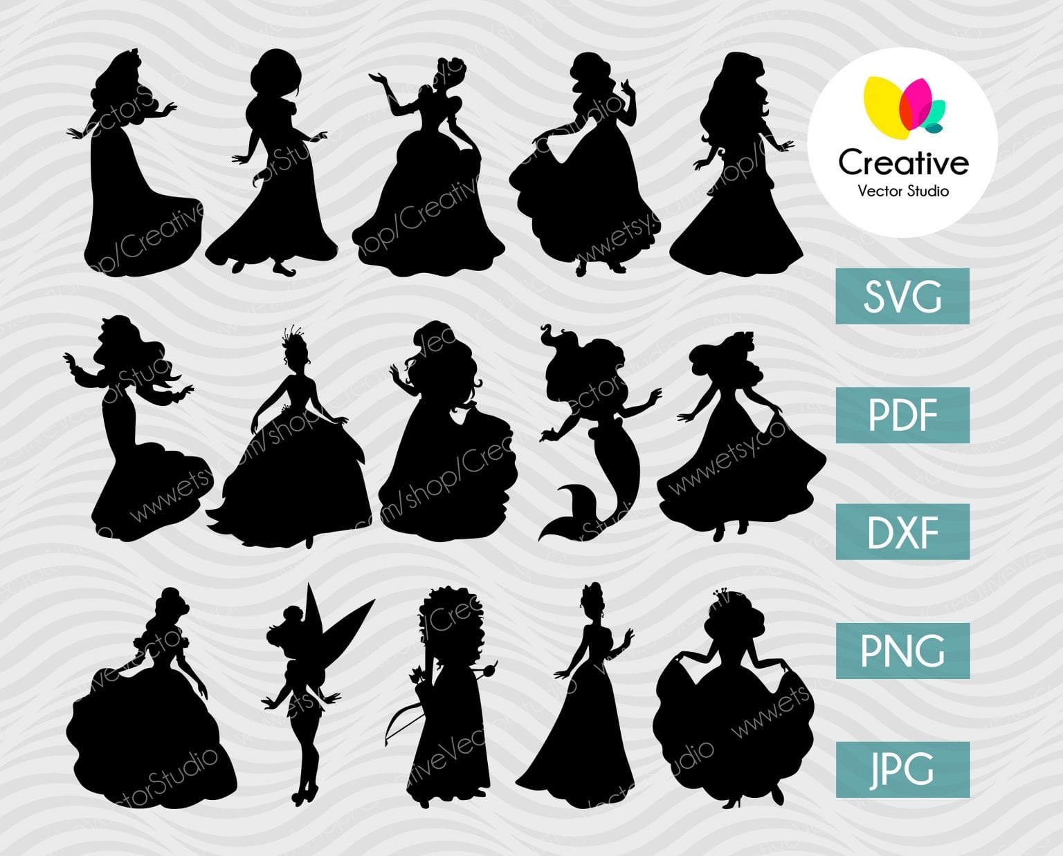 15 Princess SVG Bundle | Creative Vector Studio
