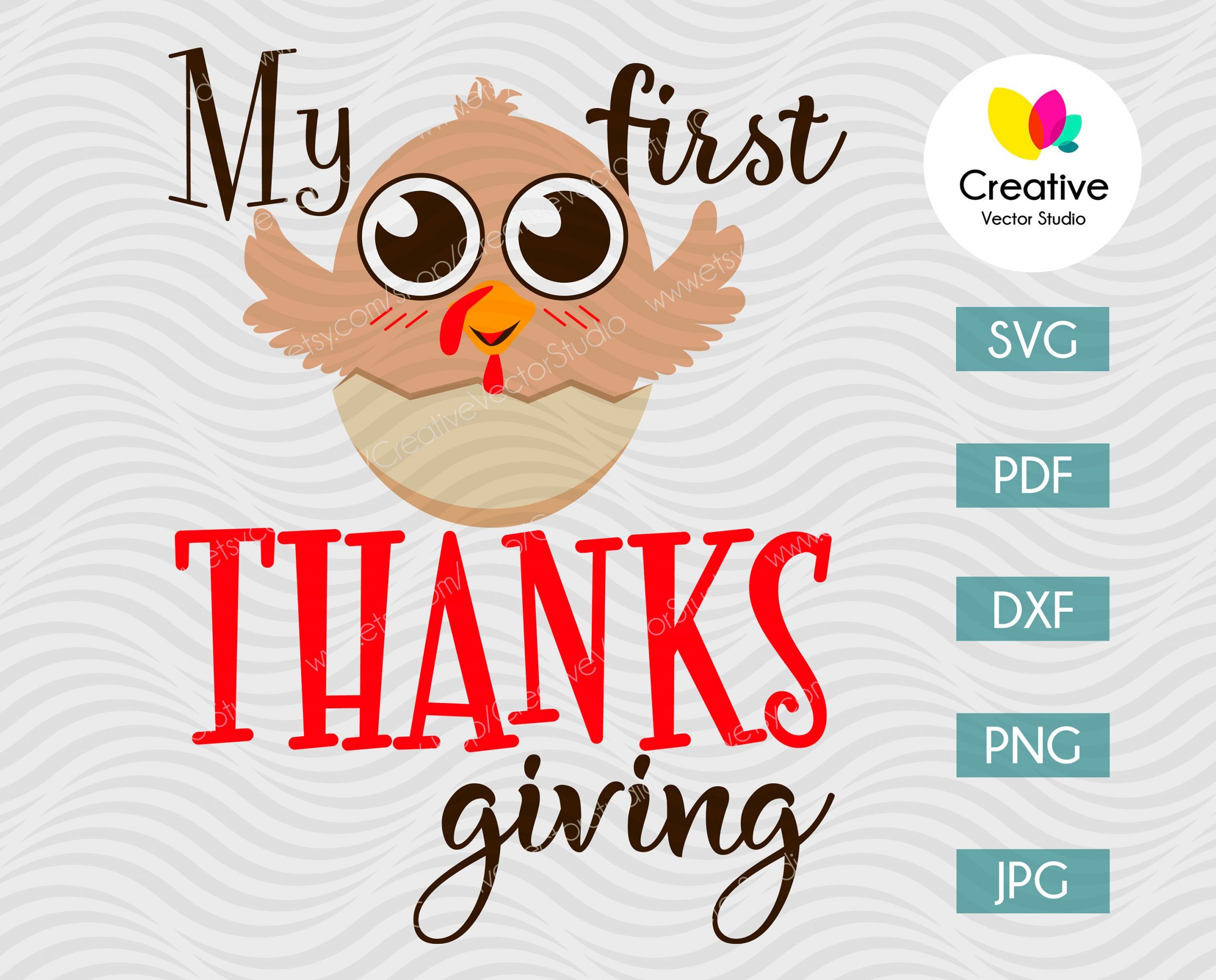 My First Thanksgiving SVG - Creative Vector Studio