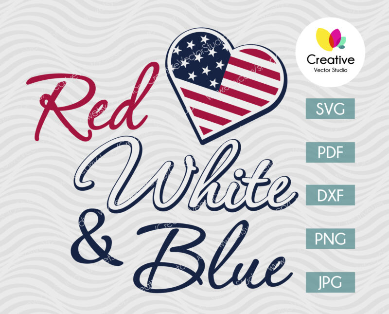 Red White and Blue SVG