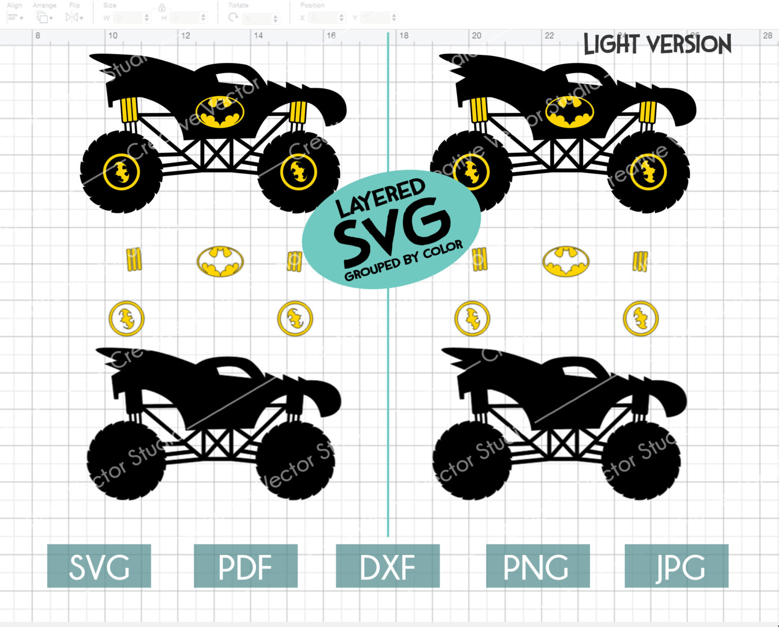 Download Monster Truck SVG Bundle #4 | Creative Vector Studio