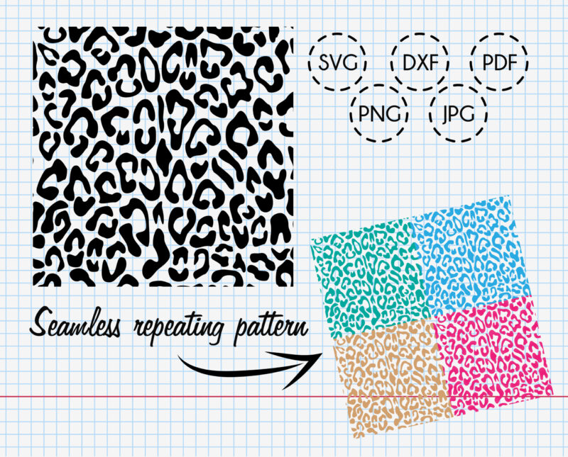 Leopard Skin SVG Seamless Pattern
