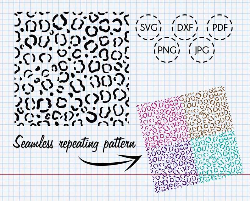 Leopard Print Seamless SVG Pattern