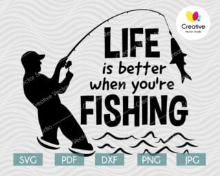 Daddy's Fishing Buddy Svg, Fishing Svg, Fisherman Dad Svg, Happy