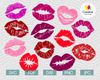 Kiss Lips SVG Bundle