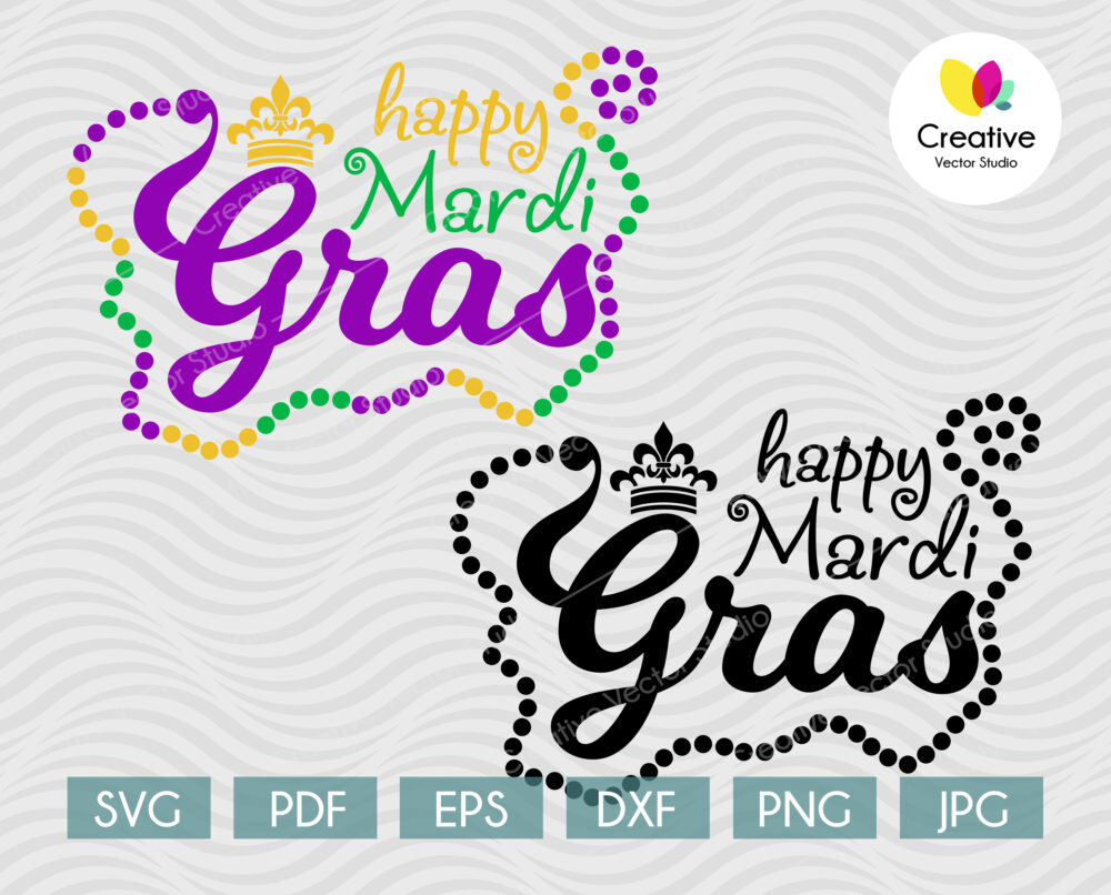 Mardi Gras Beads Svg Png Dxf Cut File Creative Vector Studio