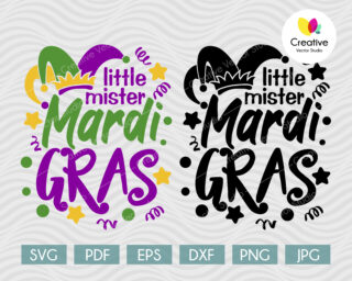 Little Mister Mardi Gras SVG