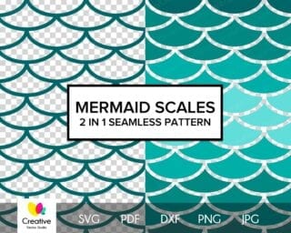 Mermaid Scales SVG Seamless Pattern #1