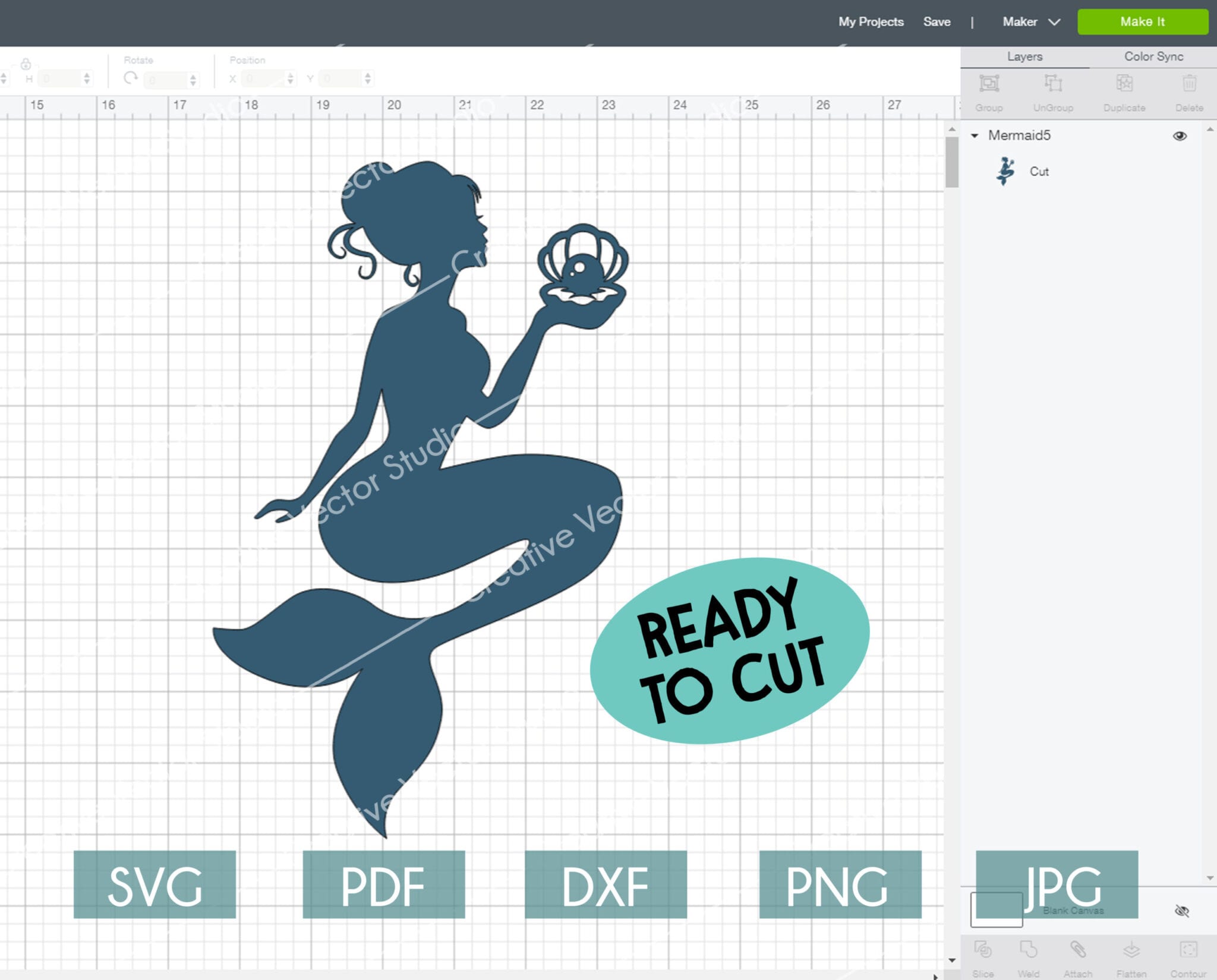 Free Free 142 Mermaid Svg Vector SVG PNG EPS DXF File