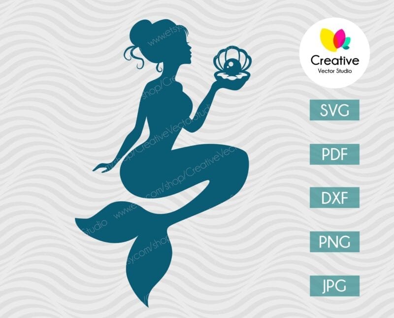 Mermaid SVG #4 Vector Design