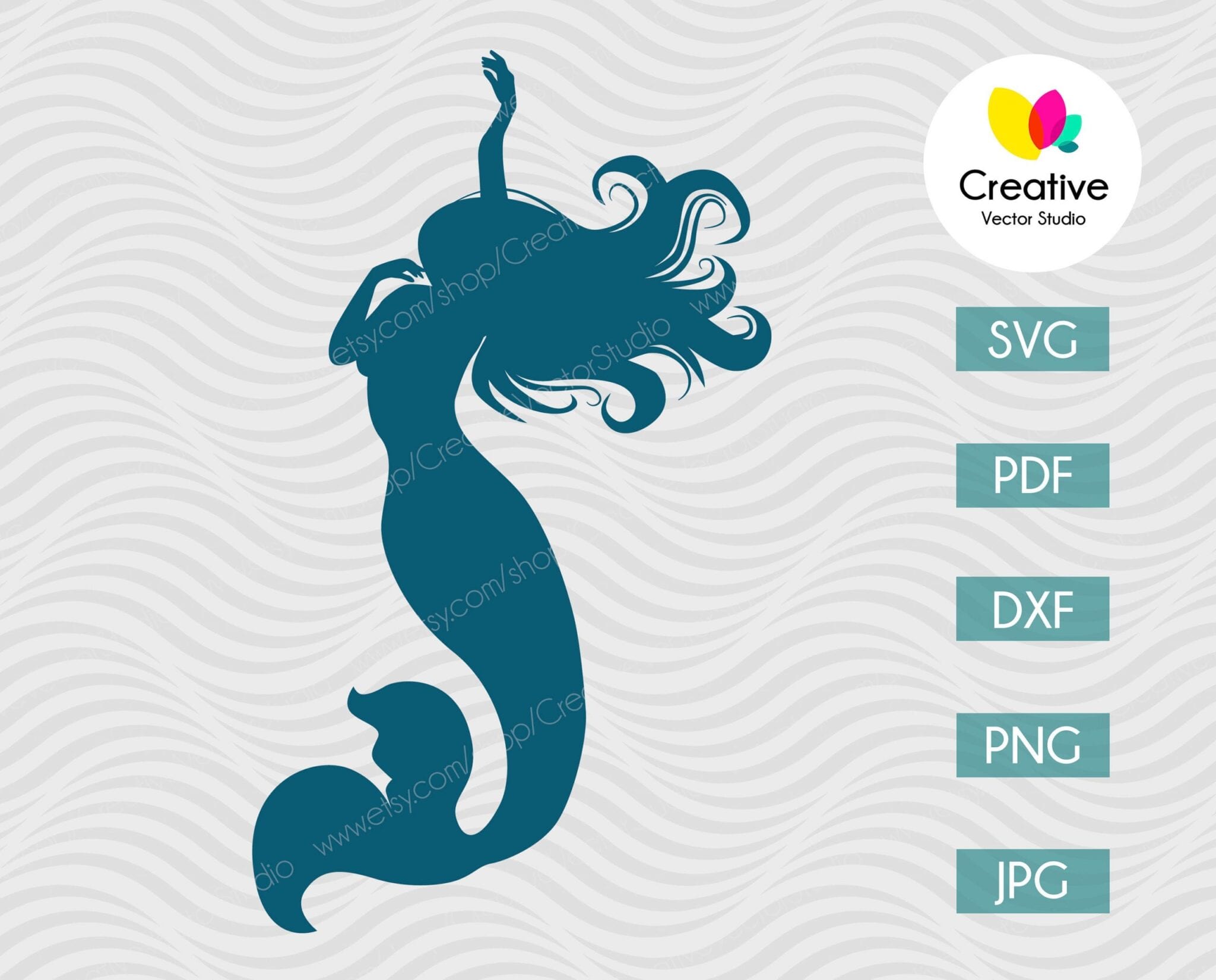 Mermaid Girl SVG
