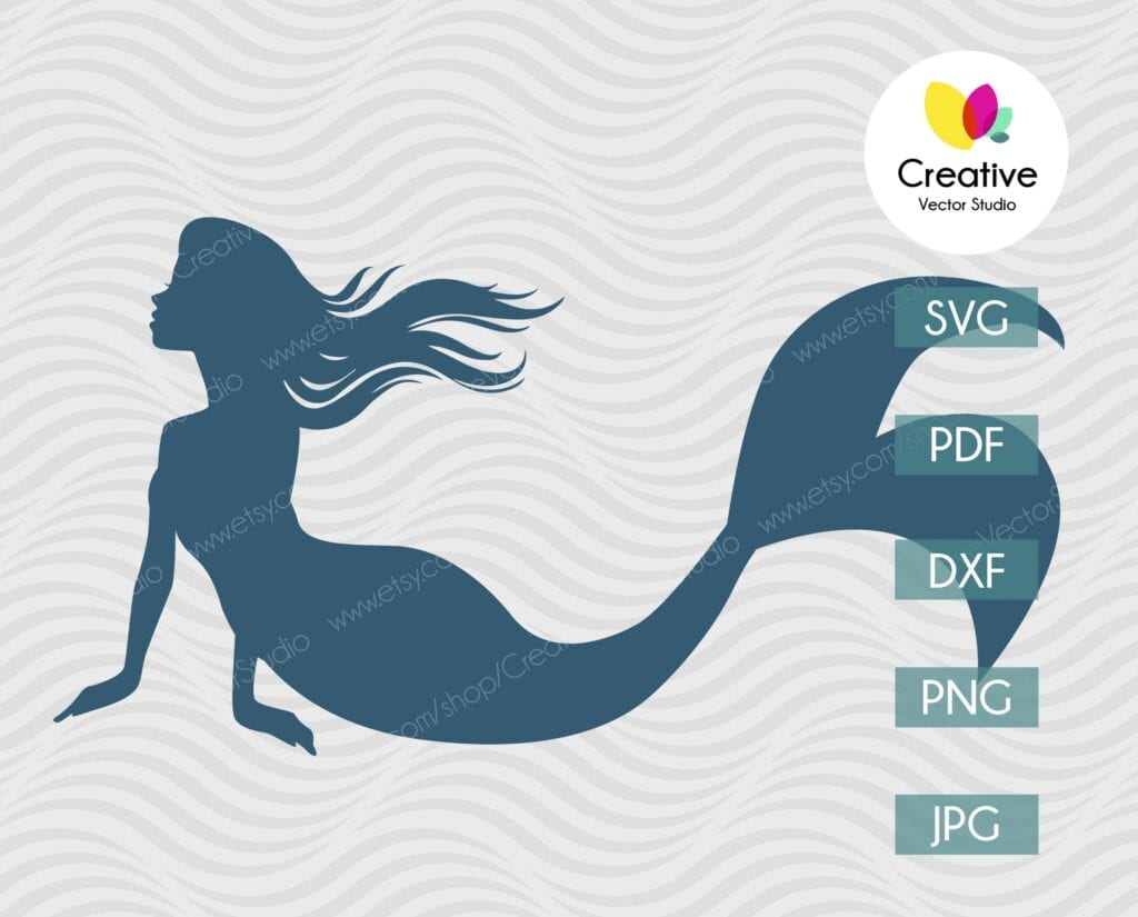 Little Mermaid SVG Cut File | Creative Vector Studio