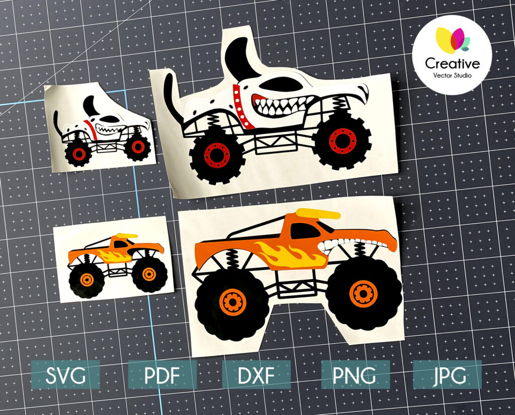 Monster Truck SVG Bundle #3 | Creative Vector Studio