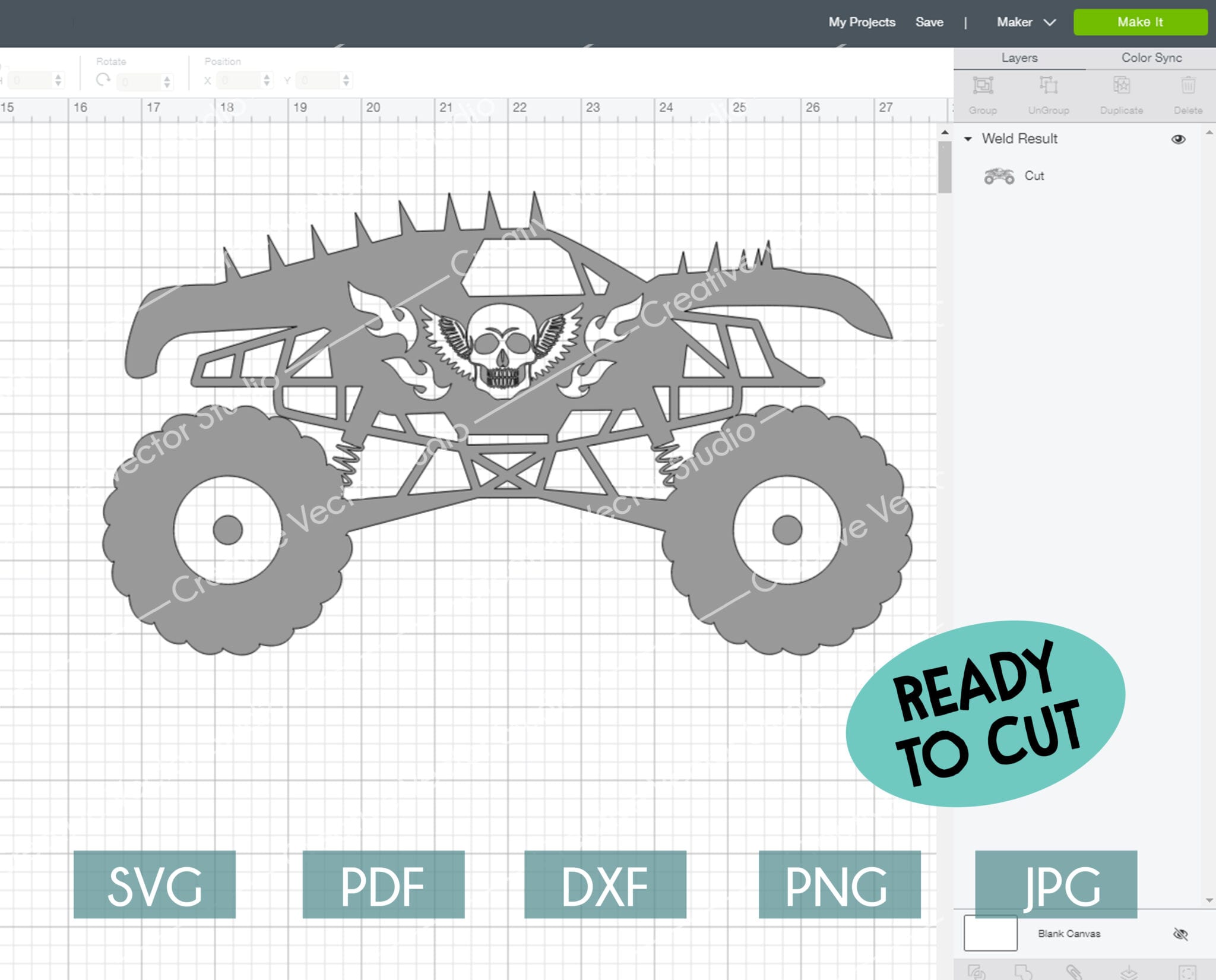 Download Monster Truck SVG Bundle #5 | Creative Vector Studio