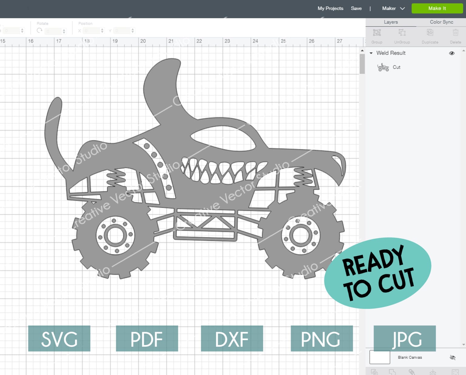 Download Monster Truck SVG Bundle #5 | Creative Vector Studio