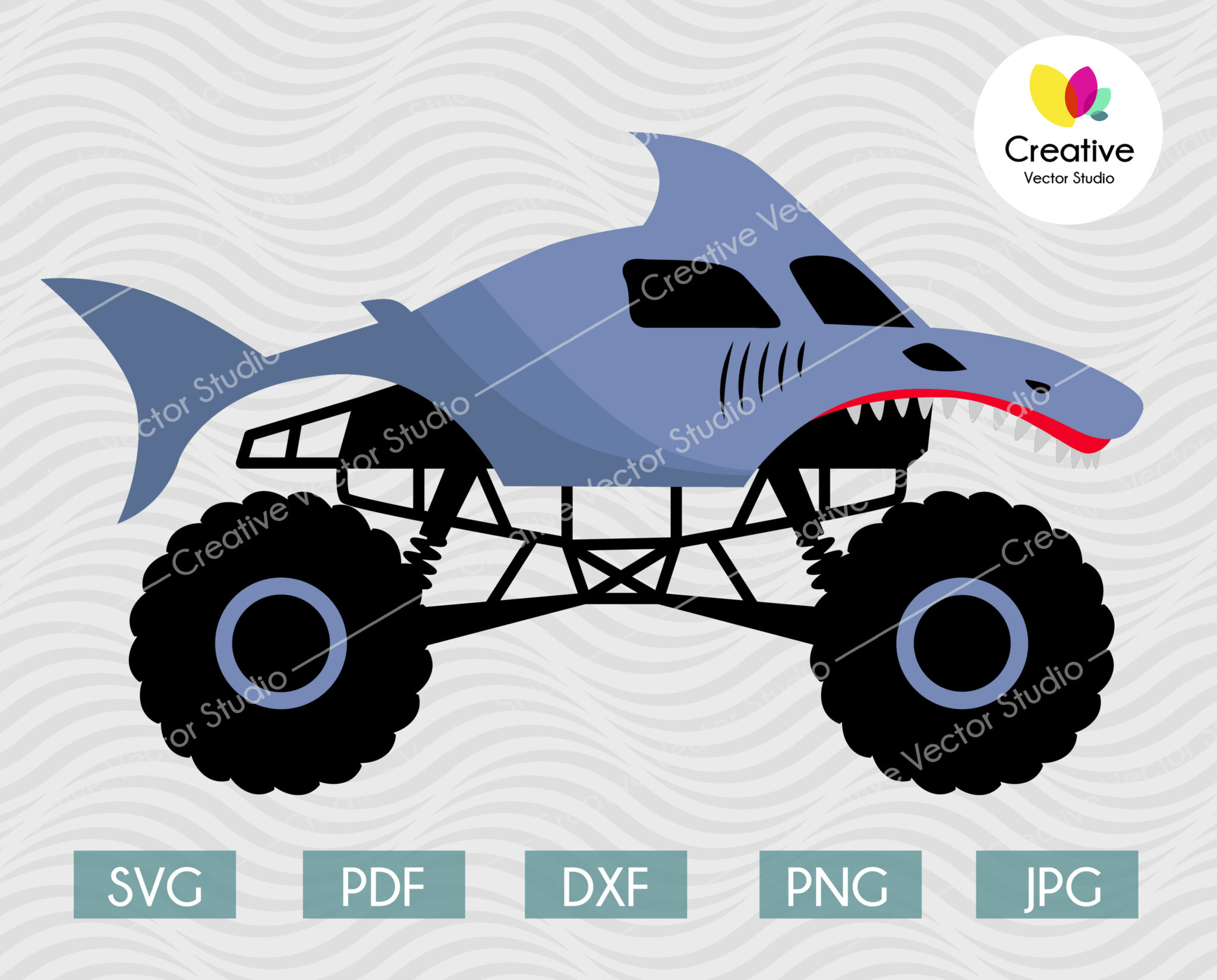 Shark Monster Truck Svg Dxf Monster Jam Racing Car Birthday Monster Truck Svg Clipart