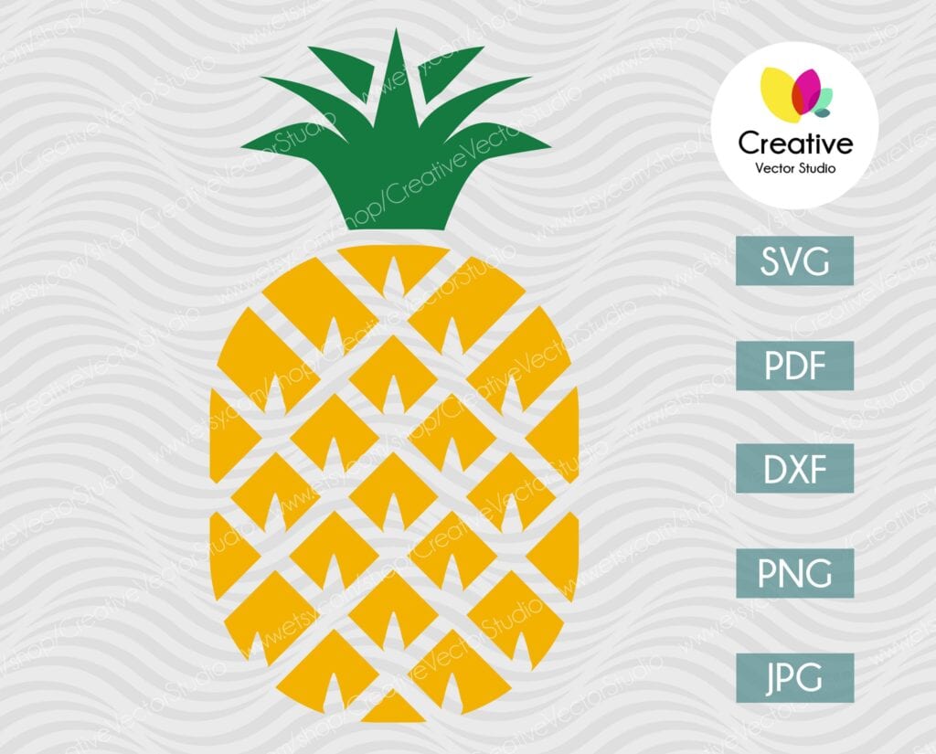 Pineapple SVG #5 Cut File Image - Creative Vector Studio