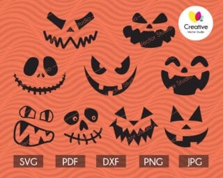 Pumpkin Face SVG Bundle