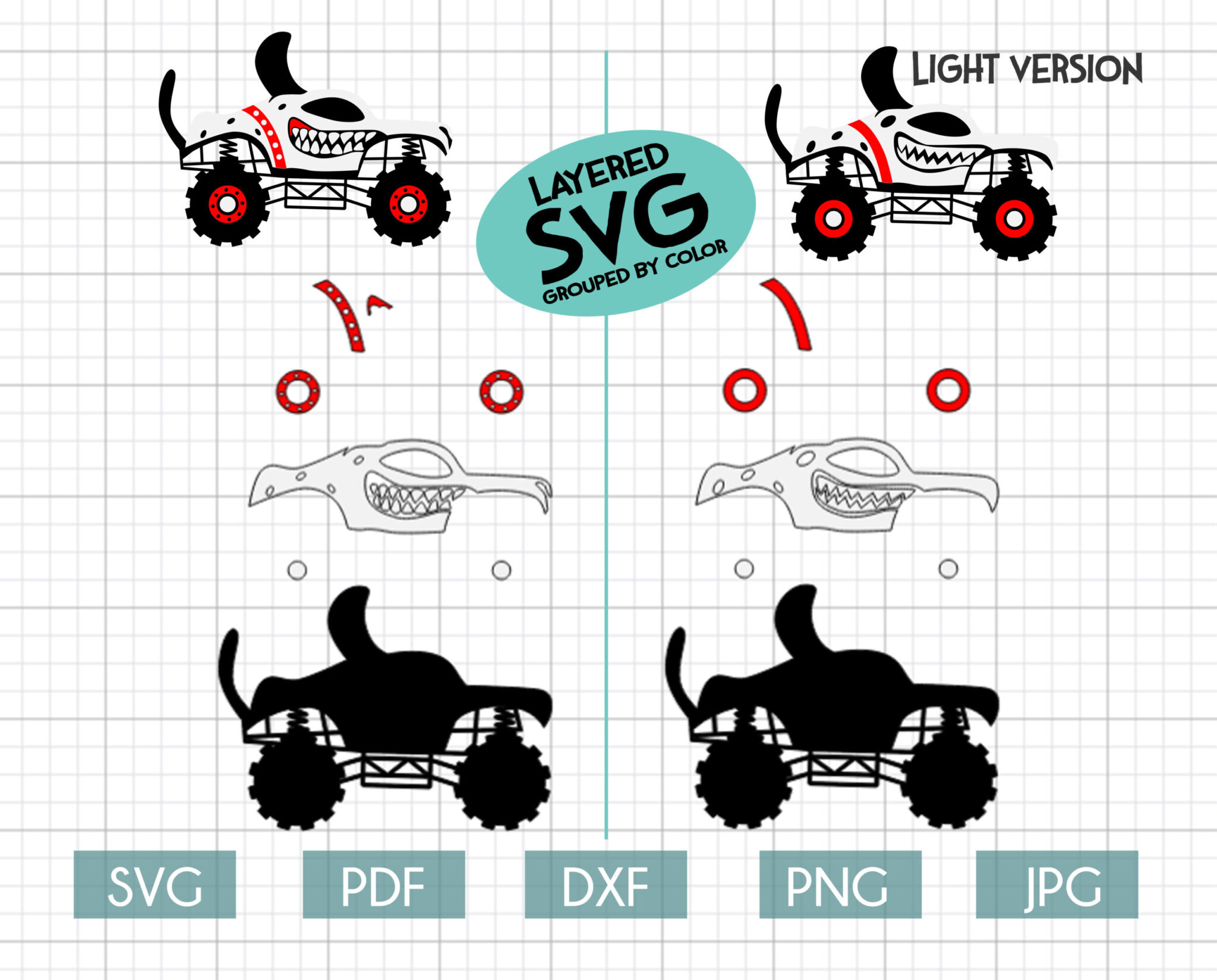 Download Monster Truck SVG Bundle #1 | Creative Vector Studio