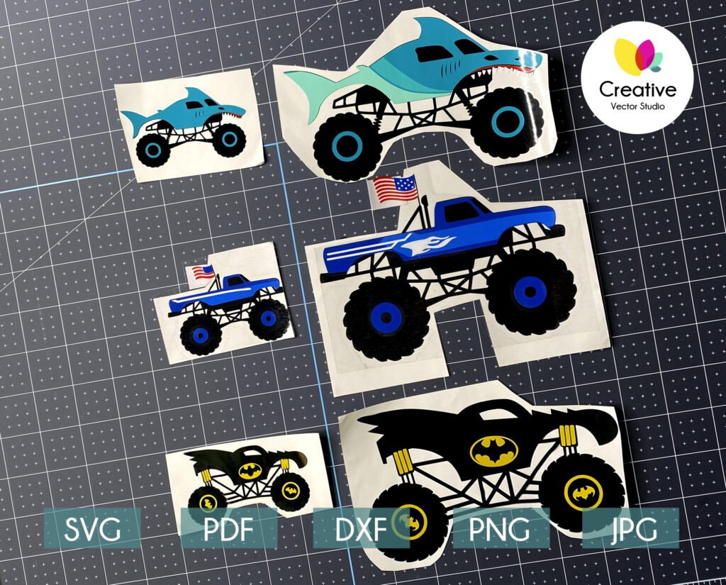 Monster Truck SVG Bundle #1 | Creative Vector Studio