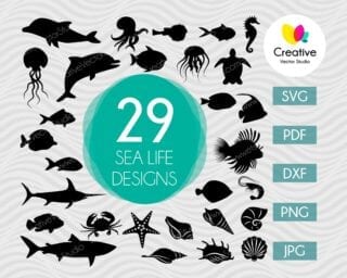 Download Ocean Animals Svg Creative Vector Studio