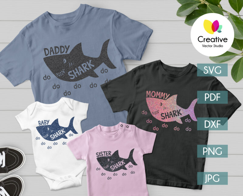 Shark Family SVG