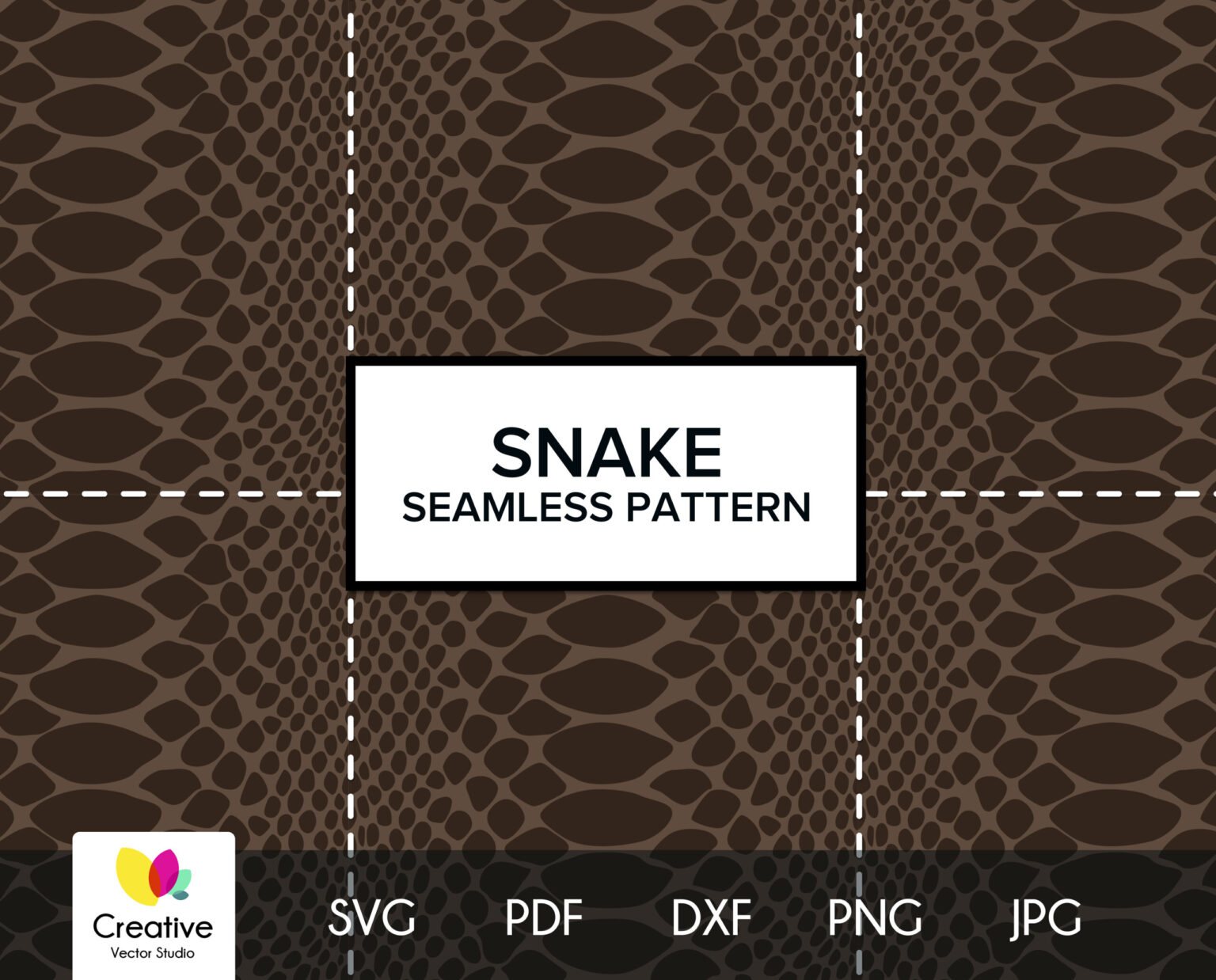 Snakeskin Seamless Pattern SVG, PNG, DXF | Creative Vector Studio