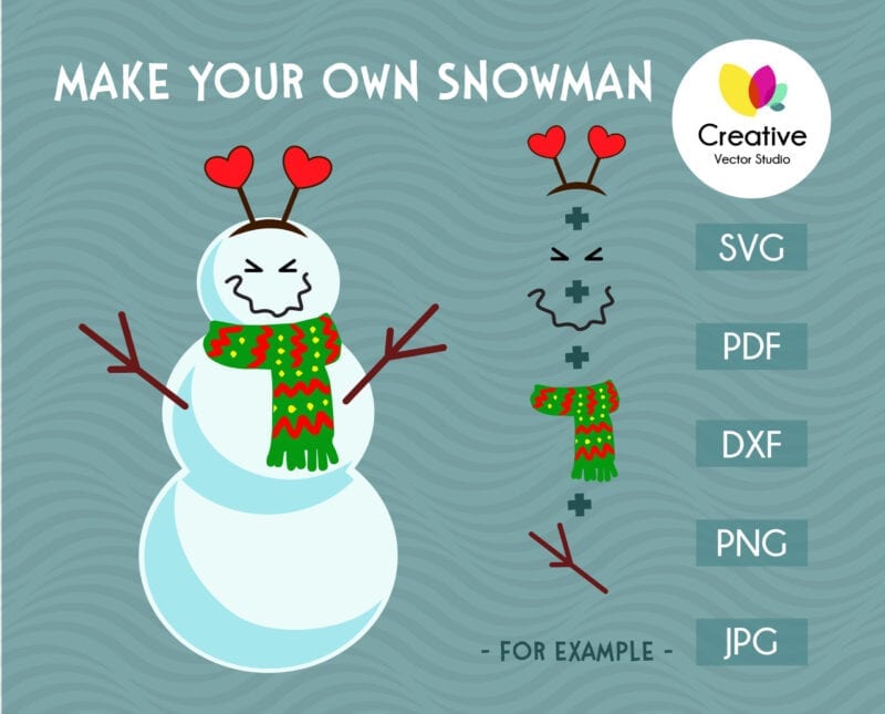 Snowman SVG digital file
