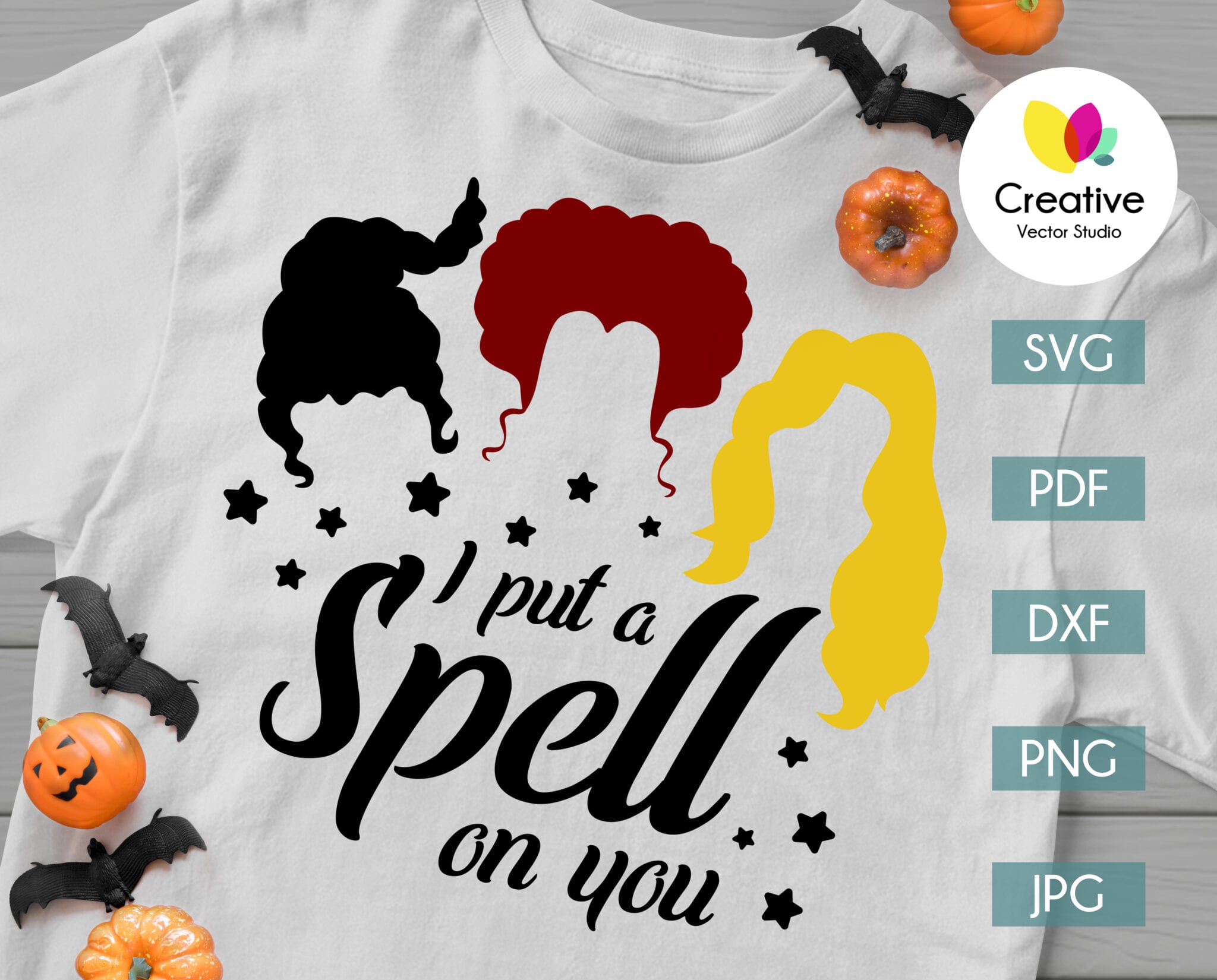 I Put a Spell On You SVG, PNG, DXF Cut File | Creative Vector Studio