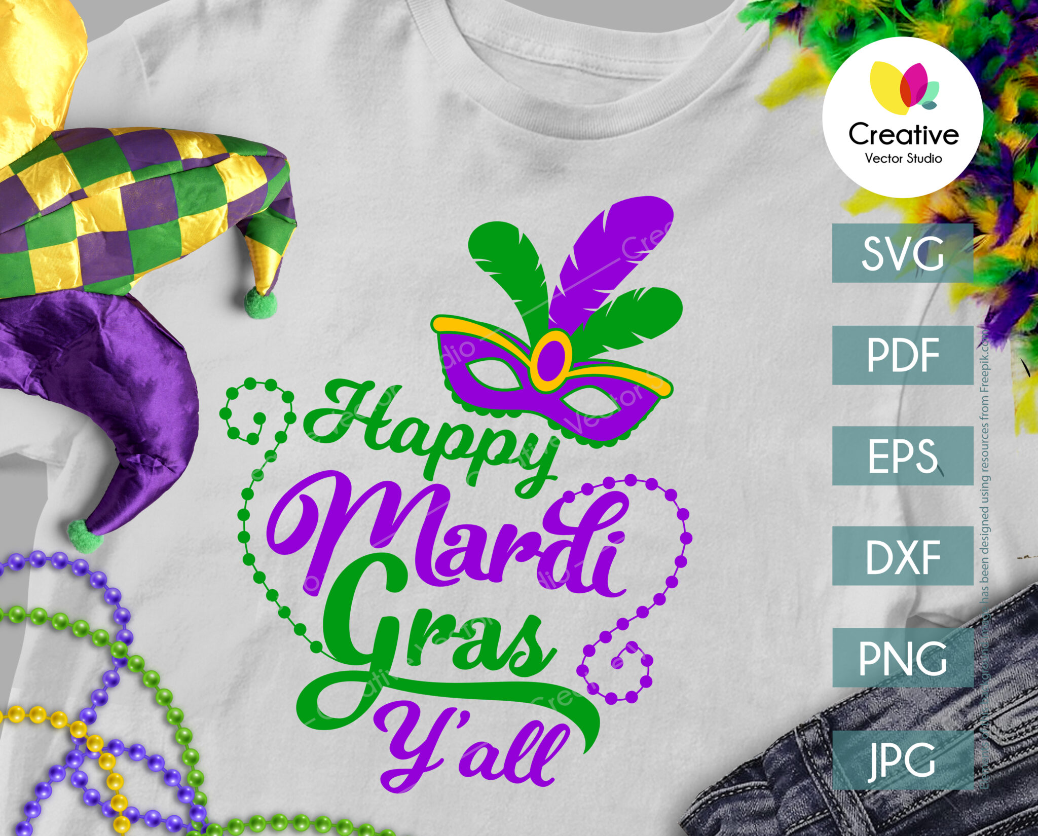 happy mardi gras svg