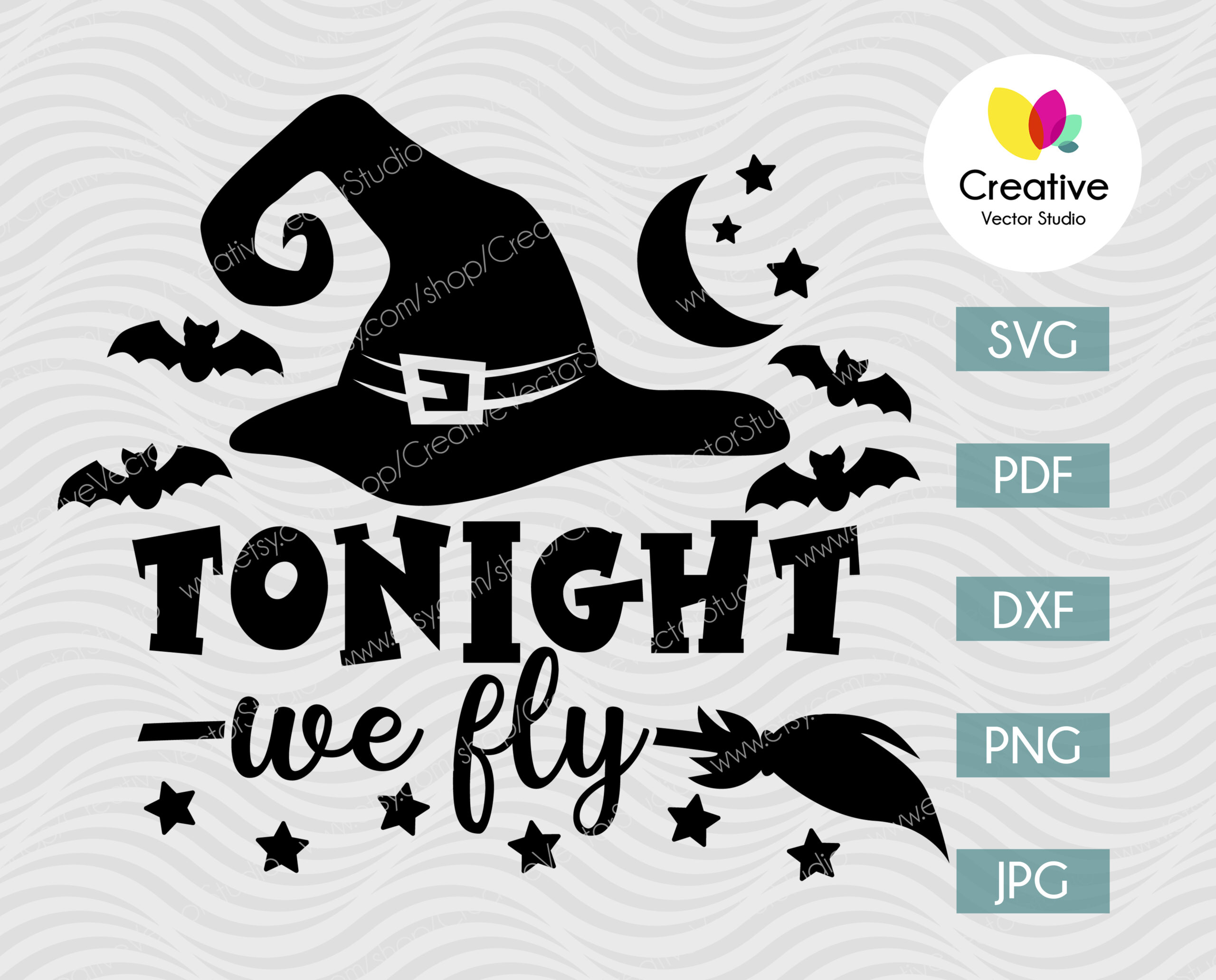 Tonight we fly svg, Hocus Pocus svg, Witch svg, Halloween svg, Bat svg