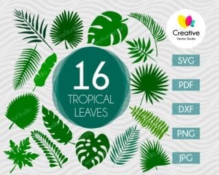 Tropical Leaves SVG Bundle
