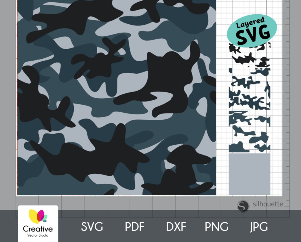 Camouflage SVG Seamless Pattern - Creative Vector Studio