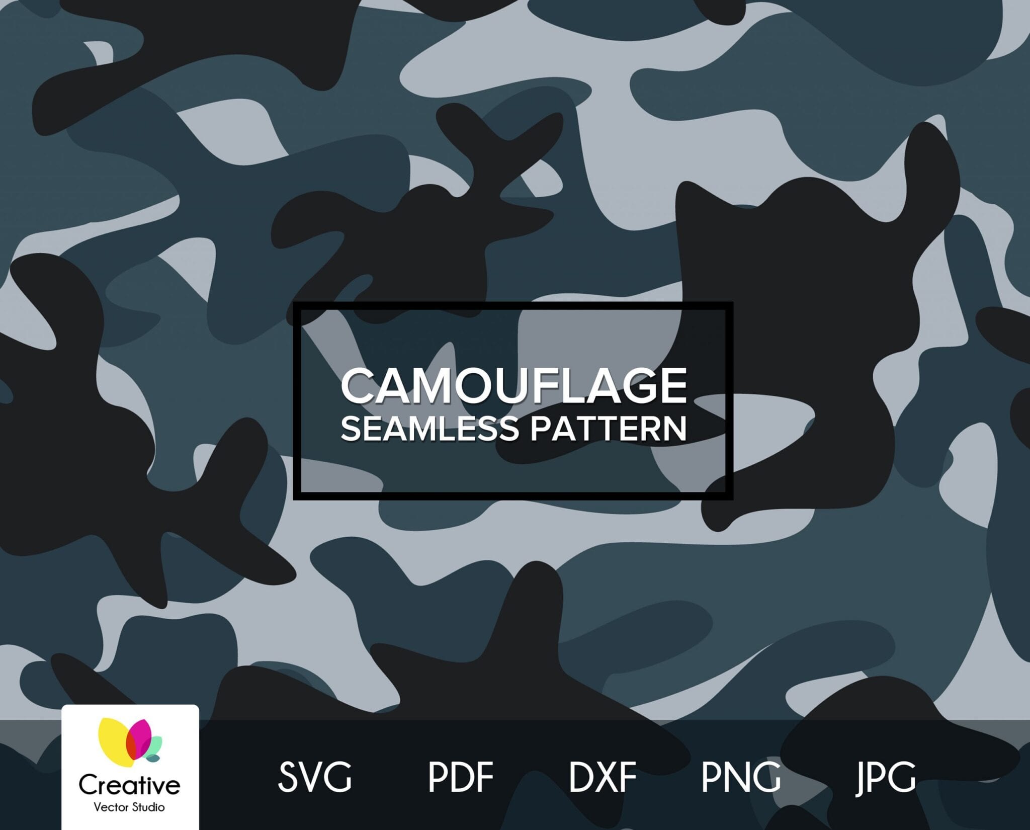 Camouflage SVG Seamless Pattern | Creative Vector Studio