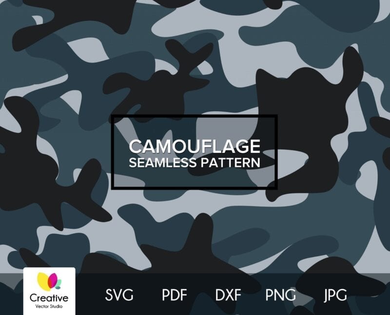 Camouflage SVG Seamless Pattern