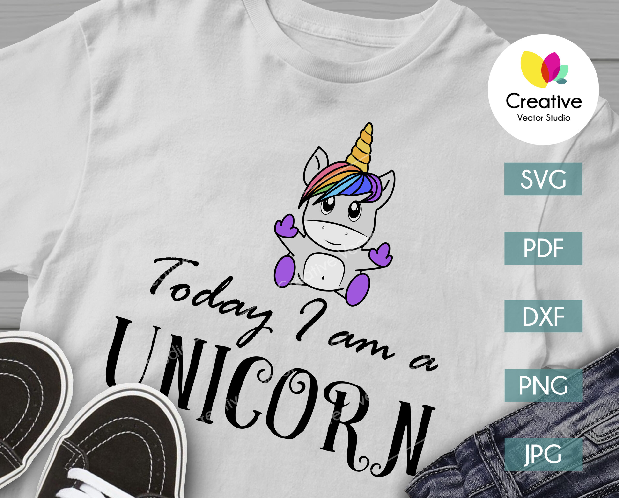 Download Today I M A Unicorn Svg Png Dxf Cut Files Creative Vector Studio