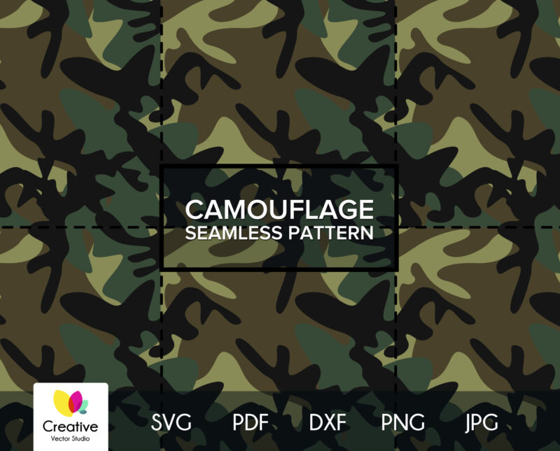 Woodland Camouflage Seamless SVG Pattern