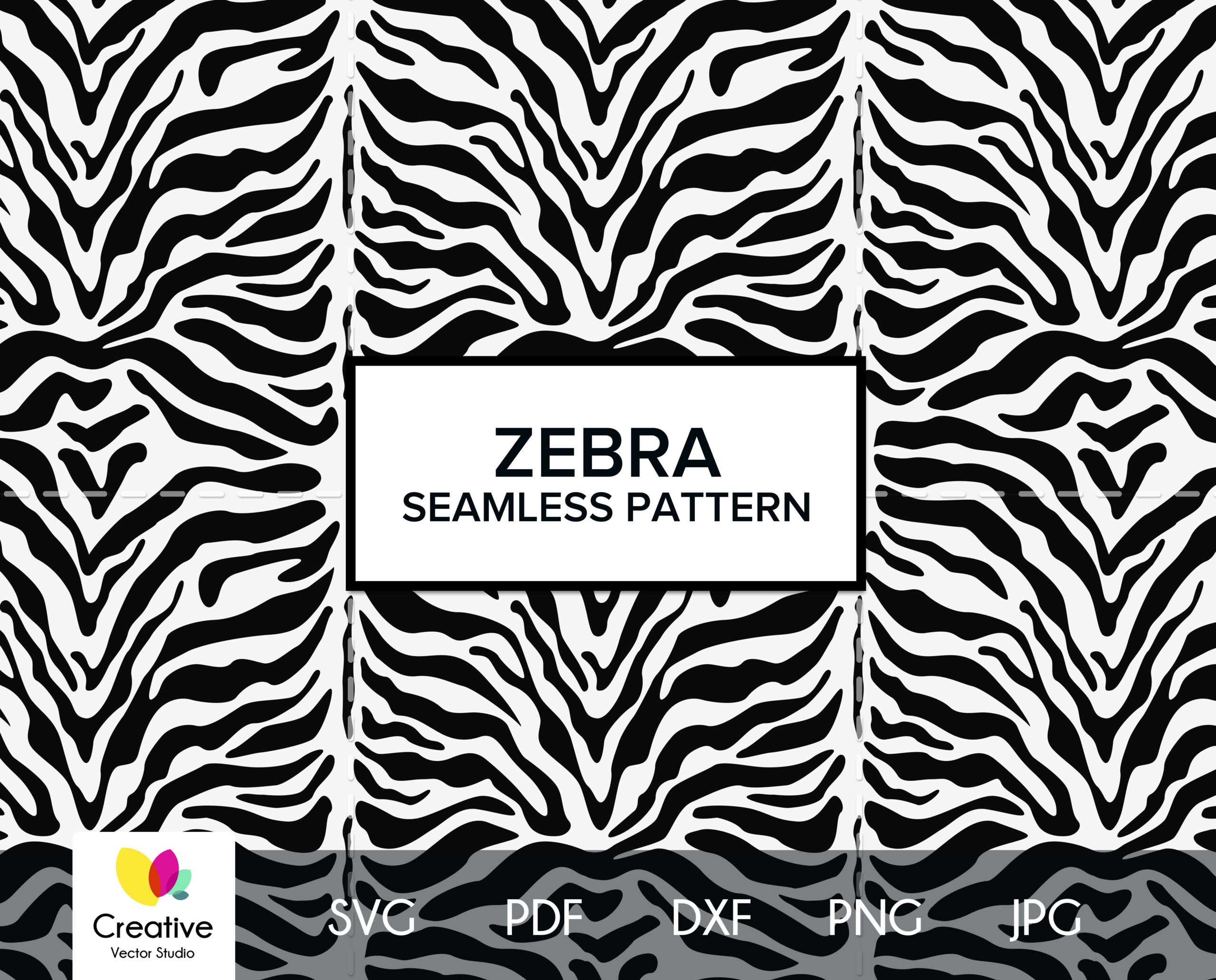 Download Zebra Skin Seamless Pattern Svg Png Dxf Creative Vector Studio