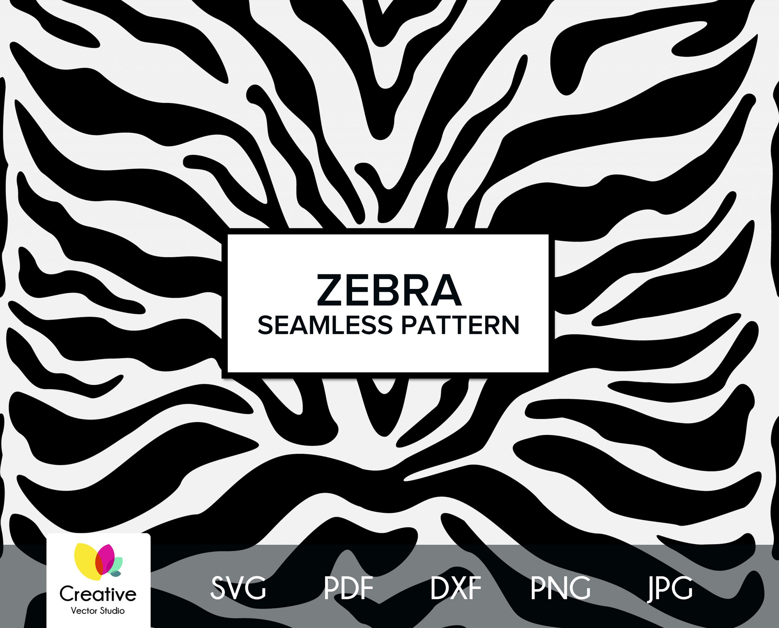 Zebra Skin Seamless Pattern SVG