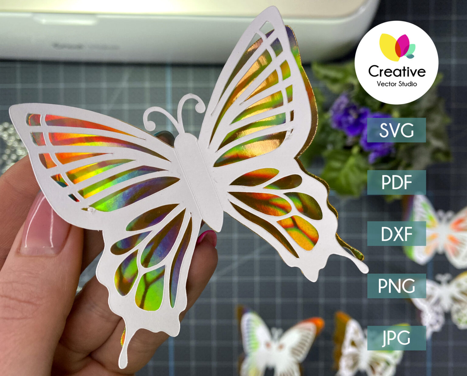 3D Butterfly SVG #3 Cutting Template - Creative Vector Studio
