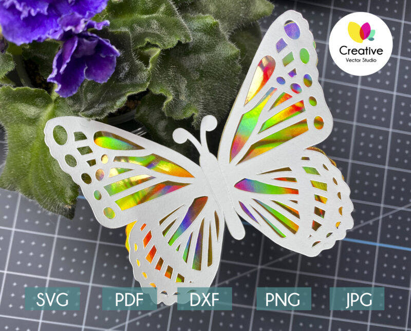 3D Butterfly SVG #1 Cutting Template