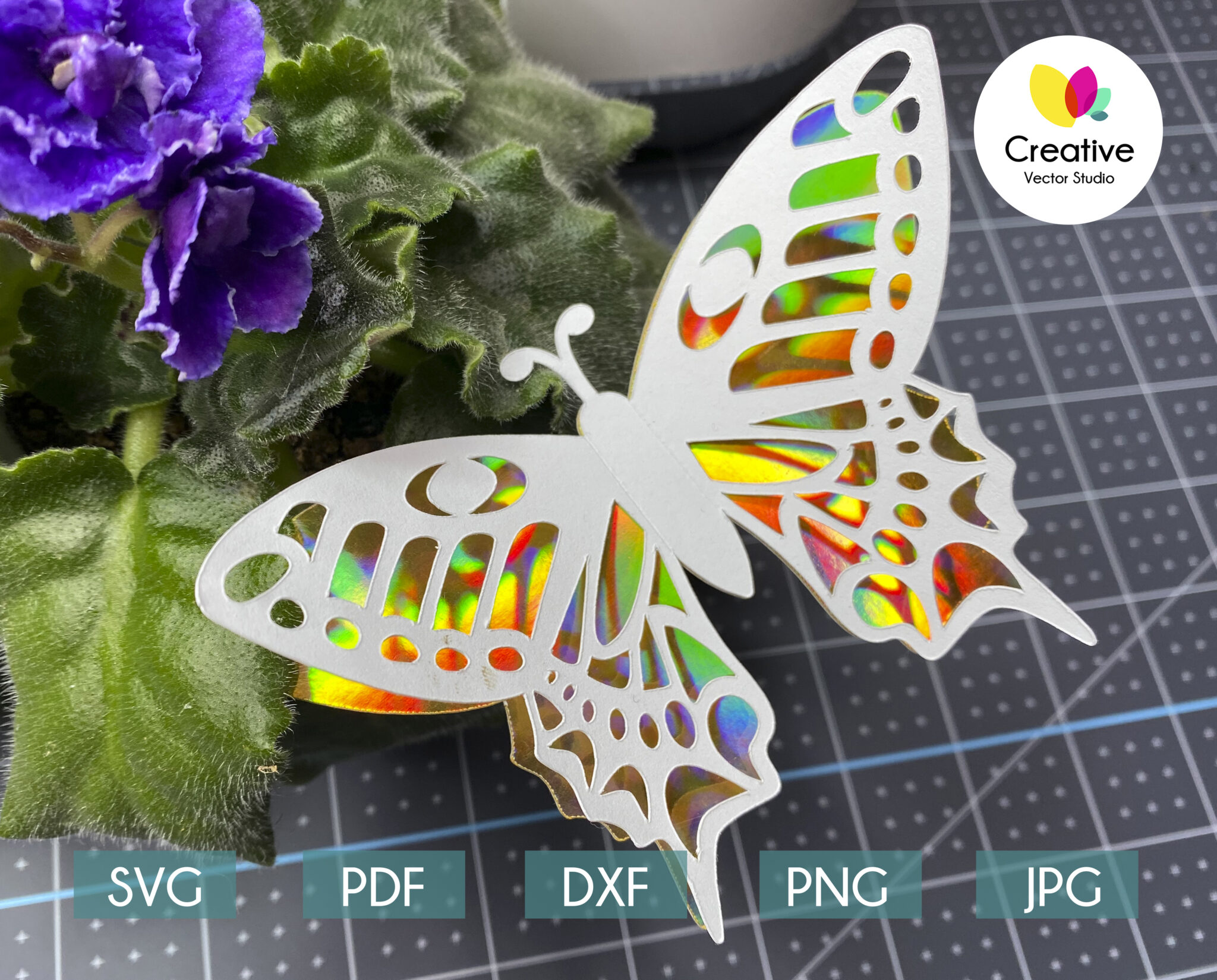 3D Butterfly cutting template 2, Butterfly SVG, 3D Butterfly svg