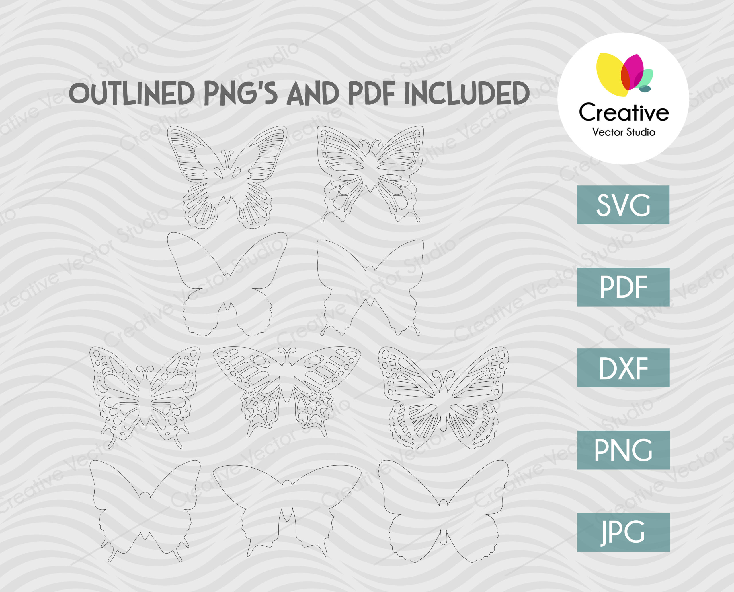 Download 3d Butterfly Cutting Template Svg Bundle Creative Vector Studio