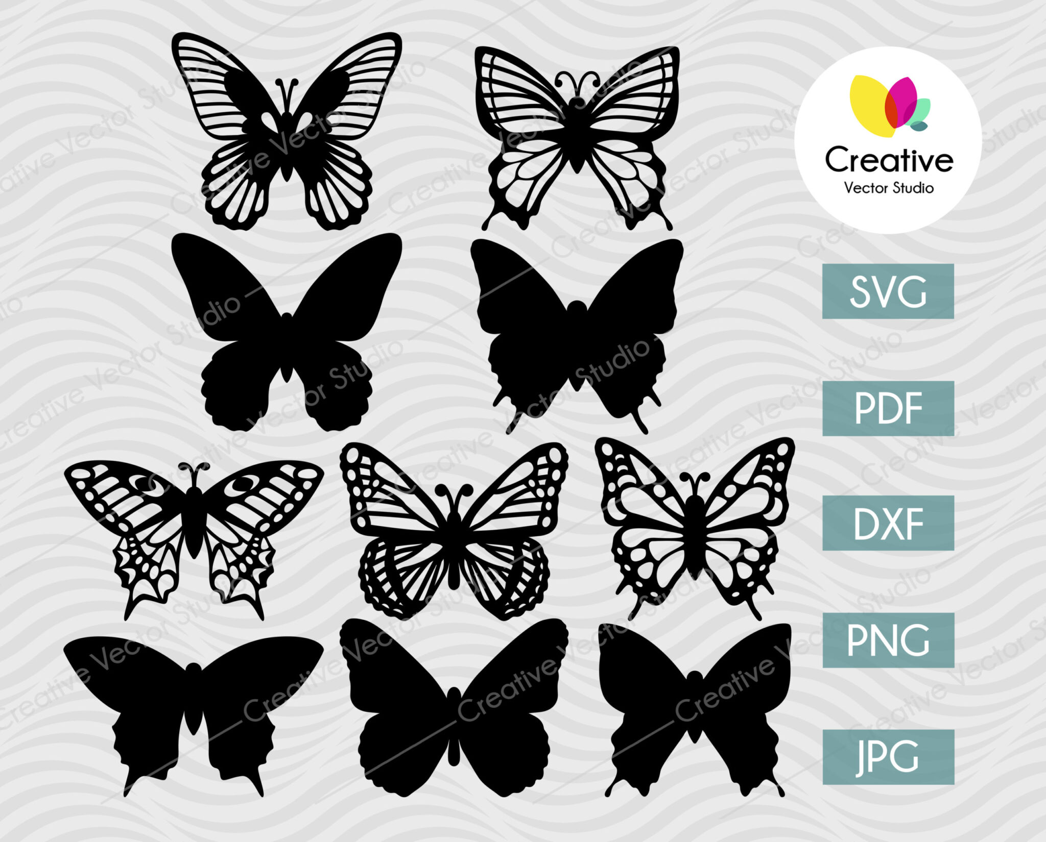 3D Butterfly Cutting Template SVG Bundle - Creative Vector Studio