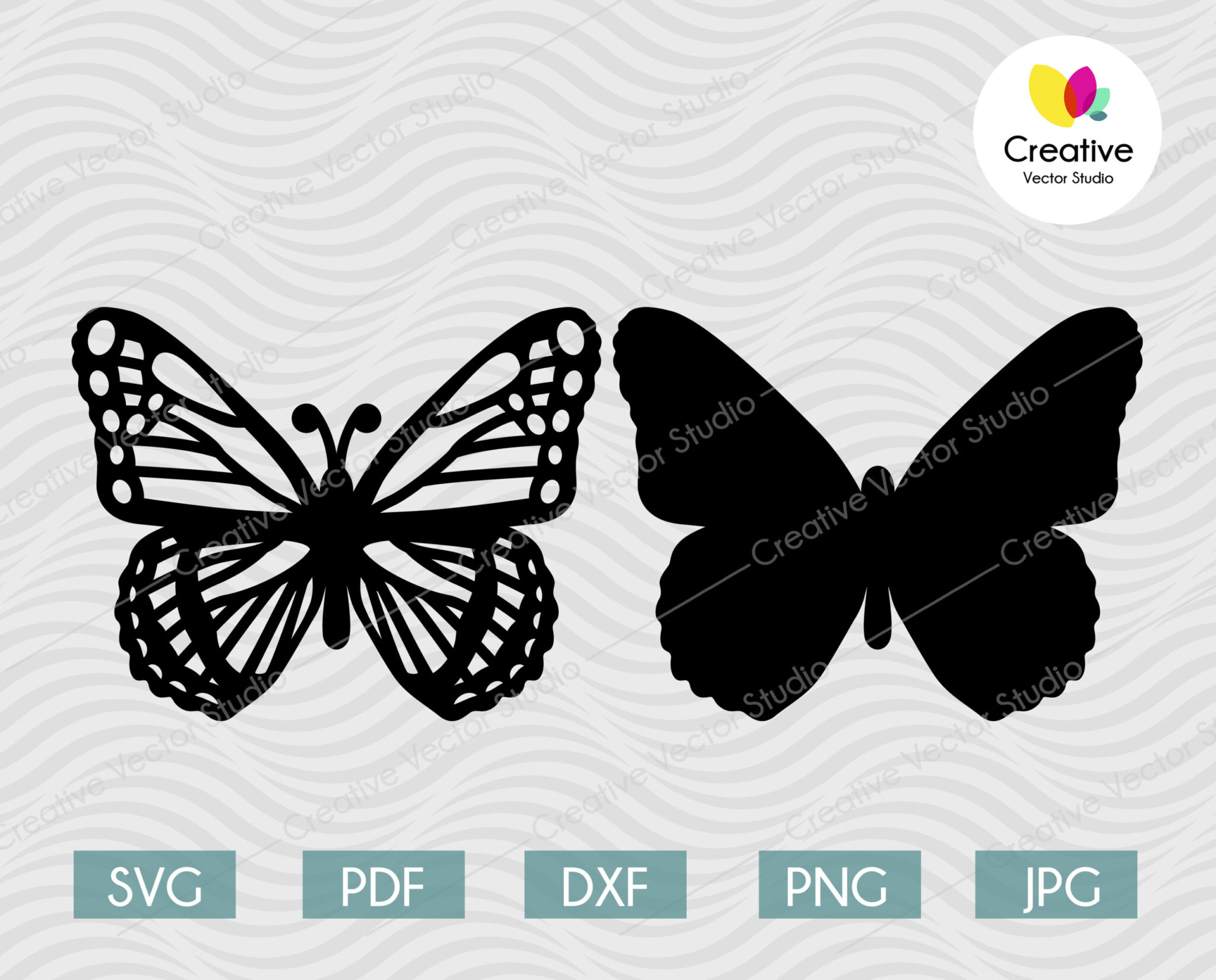 Download 3D Butterfly SVG #1 Cutting Template | Creative Vector Studio