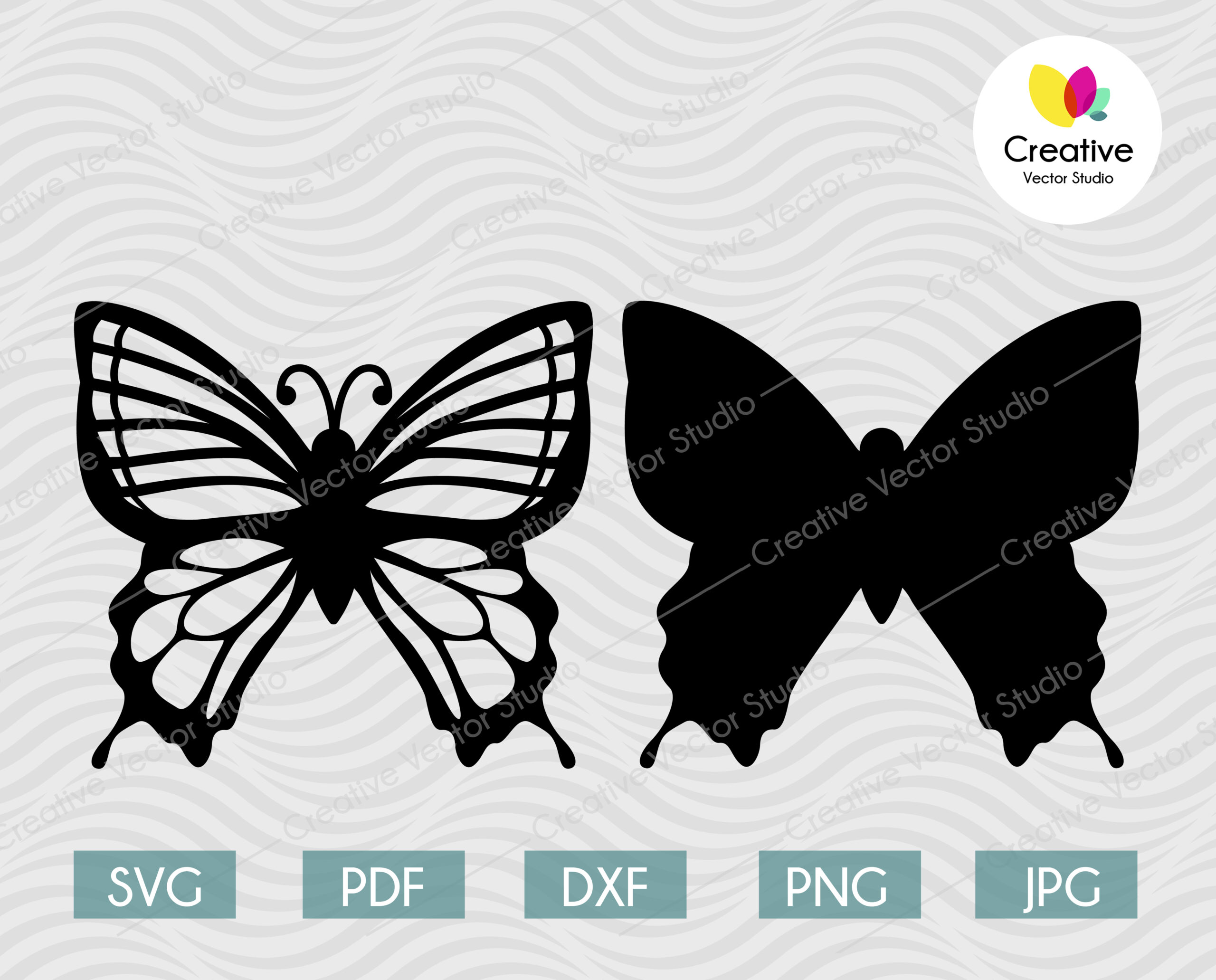 3D Butterfly SVG #3 Template - Creative Vector Studio