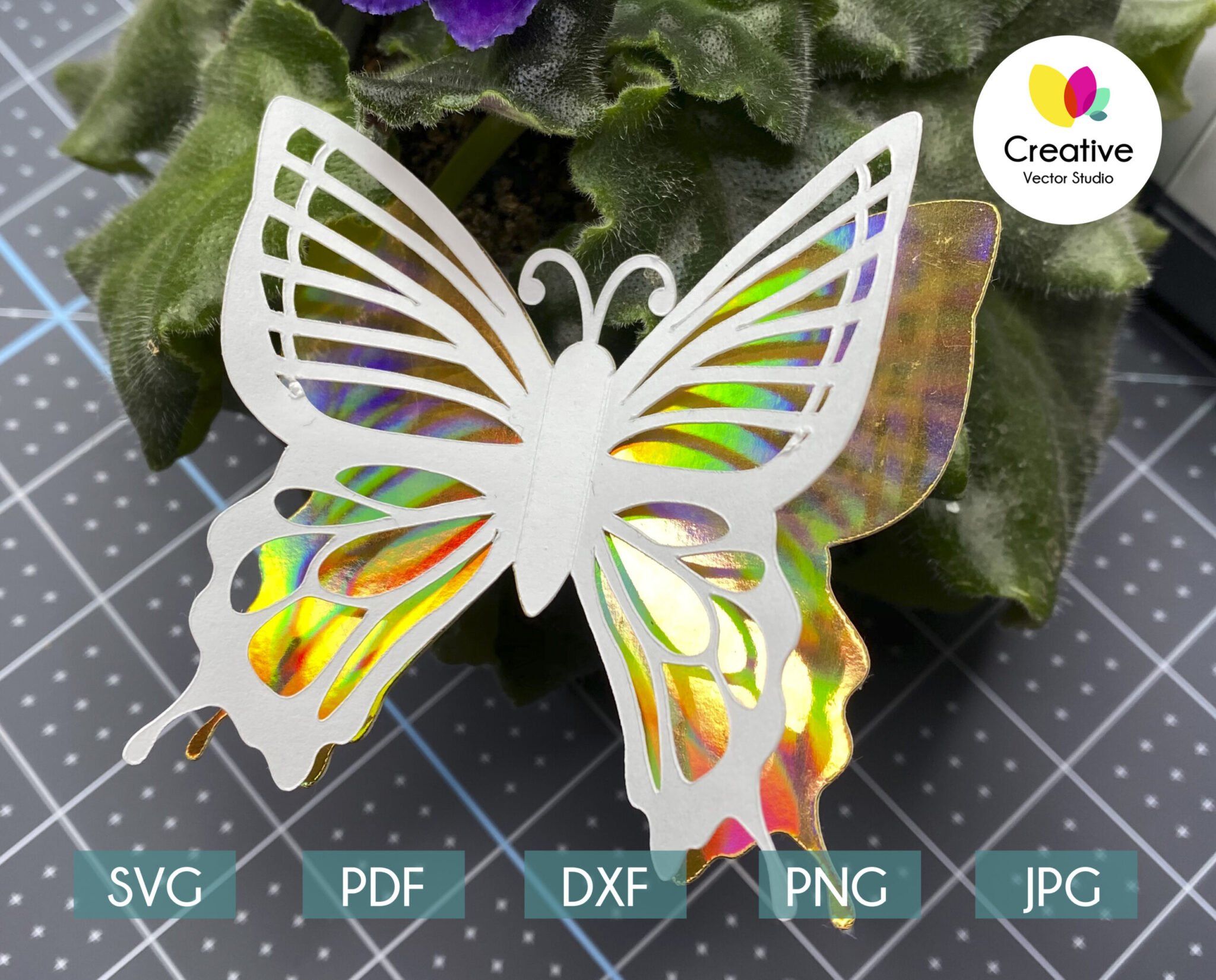 3D Butterfly SVG #3 Cutting Template | Creative Vector Studio