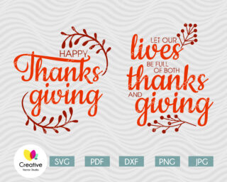 Thanksgiving SVG Cut Files for Cricut & Silhouette