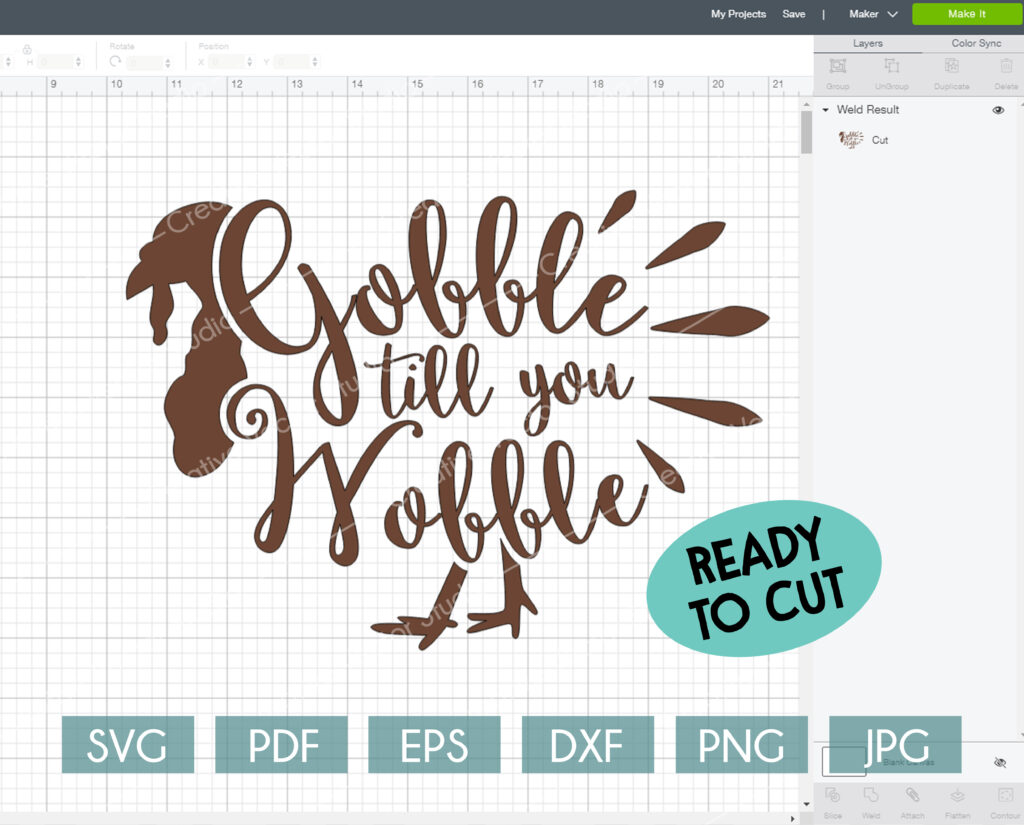 Gobble Till You Wobble SVG | Creative Vector Studio